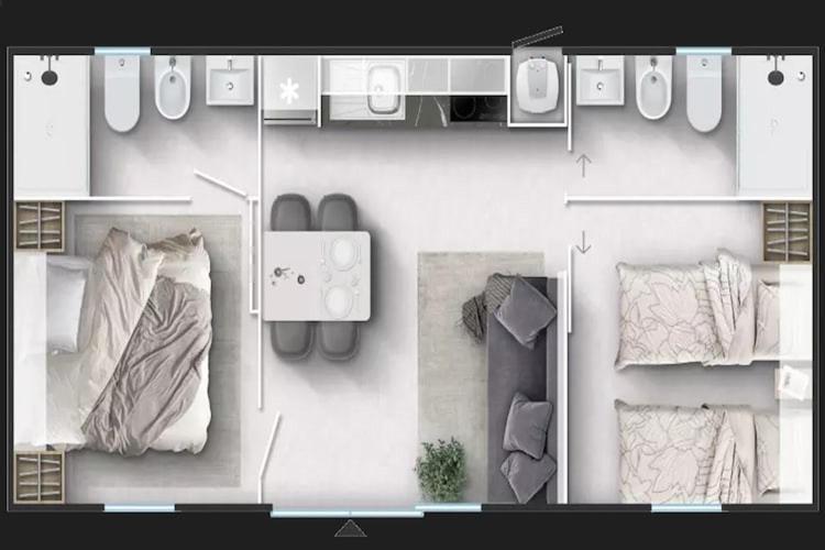 Mobile Home Mediteran Superior By The Pool In Caravan Park Strasko, Novalja Exterior foto